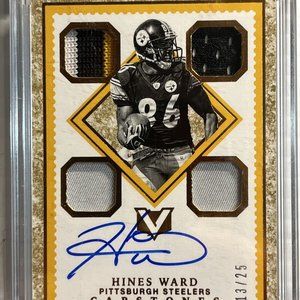 2017 Panini Vertex Football￼ Legend Capstones￼ Hines Ward￼ #13/25 Game Jerseys 4